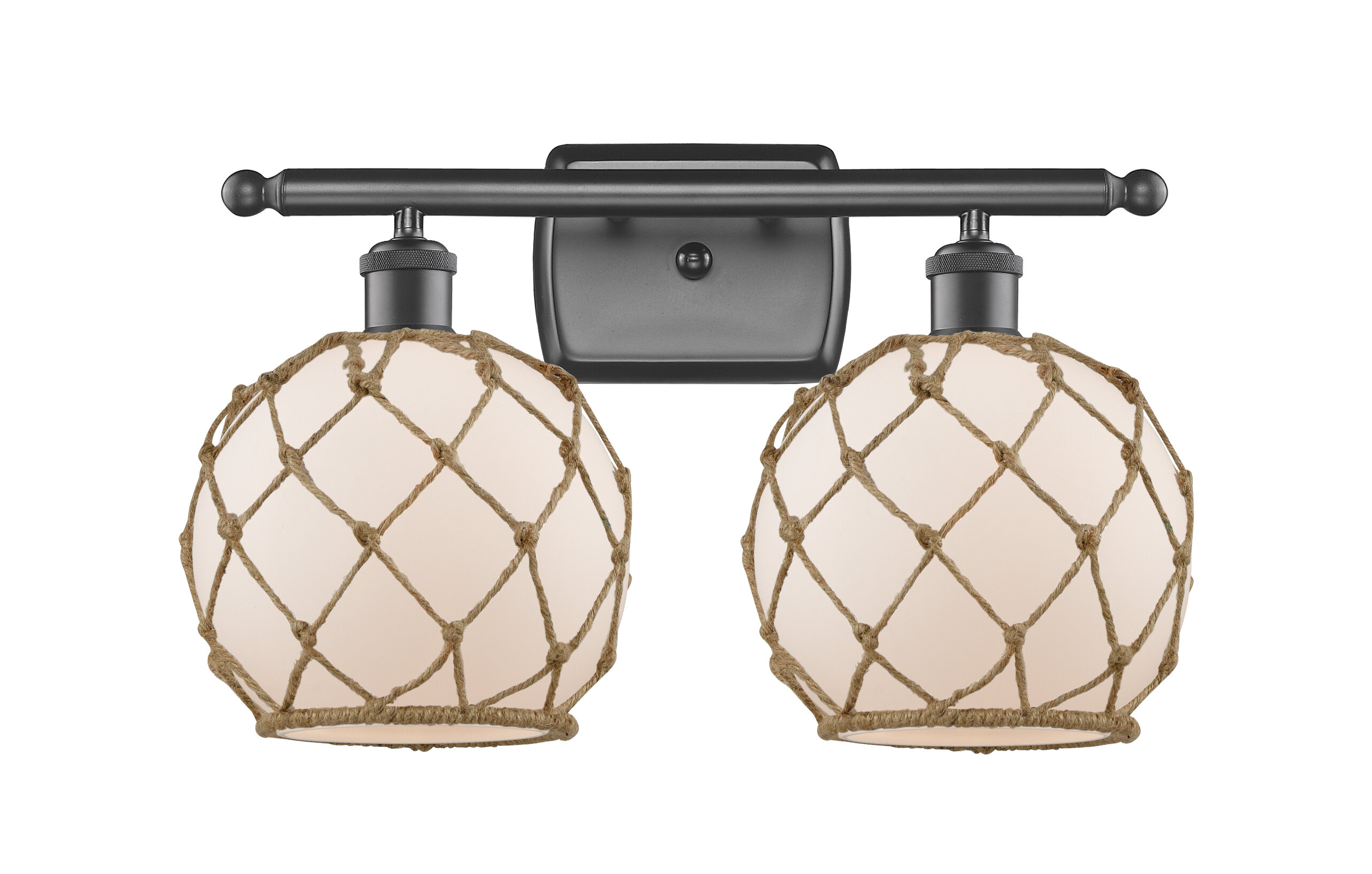 Beachcrest Home Arriola Farmhouse Rope Light Dimmable Vanity Light